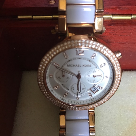 Michael Kors Watch white and rosegold - Picture 2 of 3